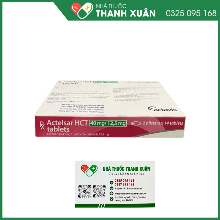 Actelsar HCT 40mg/12,5mg điều trị tăng huyết áp